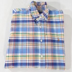 Ralph Lauren Long Sleeve Plaid Oxford Shirt